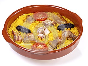 Arroz al Horno Ã¢â¬â Oven cooked rice - Isolated photo